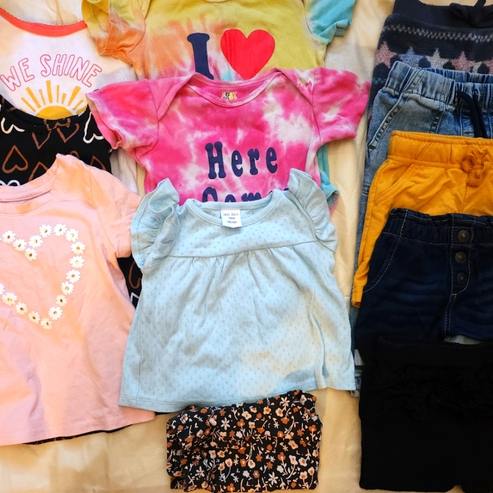 assorted girls clothes